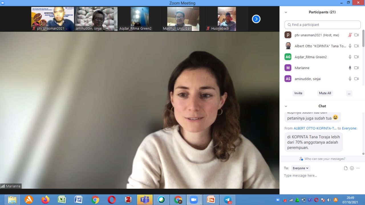 Pengusaha Kopi asal Belanda Hadiri Webinar Puriskoka Unasman, Nyatakan Kopi Sulawesi Punya Prospek Besar Tembus Pasar Eropa